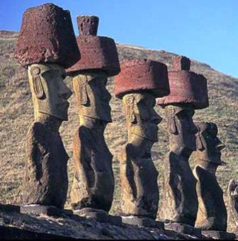 Moais en Rapa Nui
